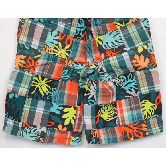 NEW 2014 Gymboree Safari Ranger Patchwork Boys Shorts Plaid Leaves sz 3T Pockets - Picture 5 of 6